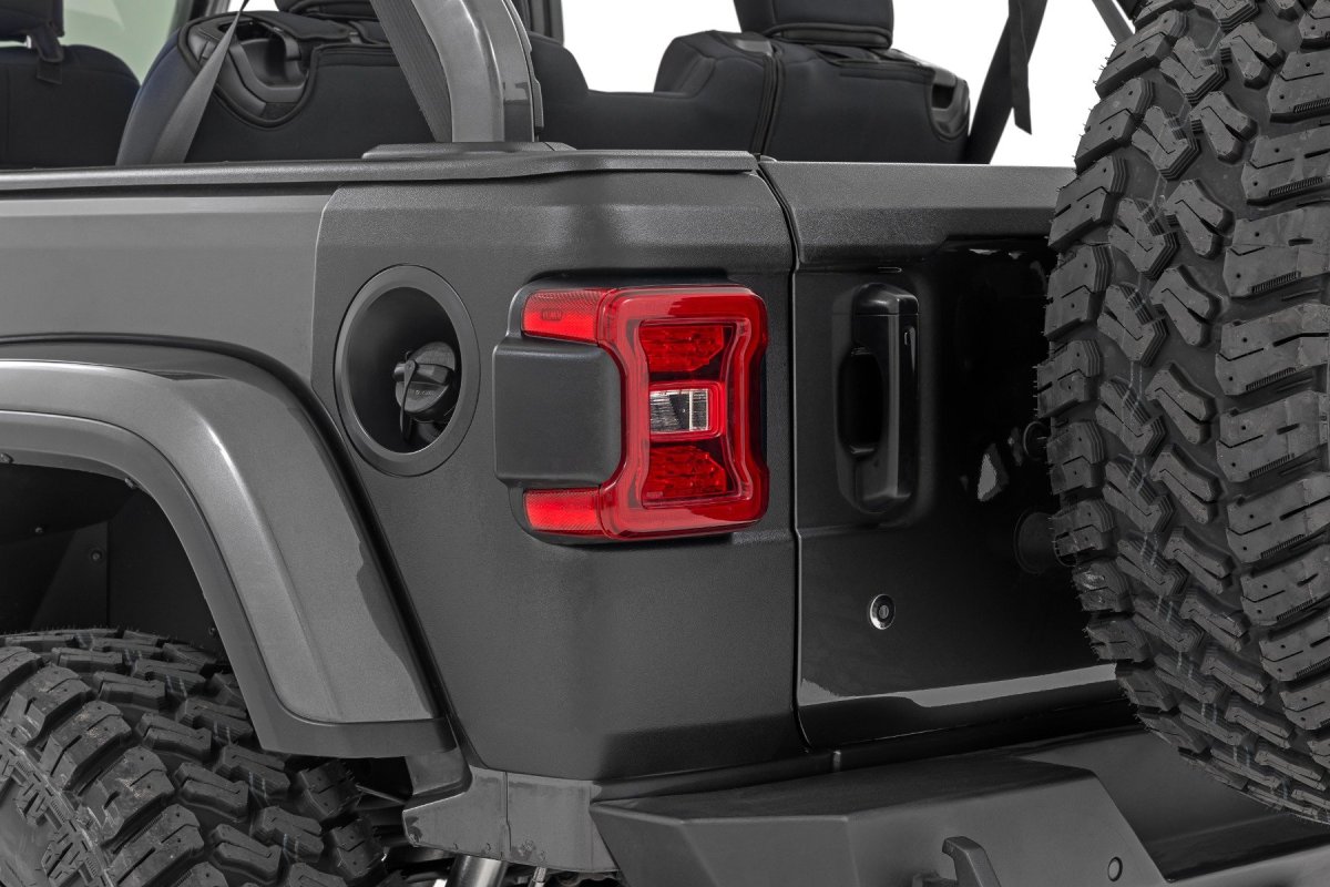 Jeep Wrangler Unlimited Trail Cladding - Rear Corners - Rough Country - '18-'25
